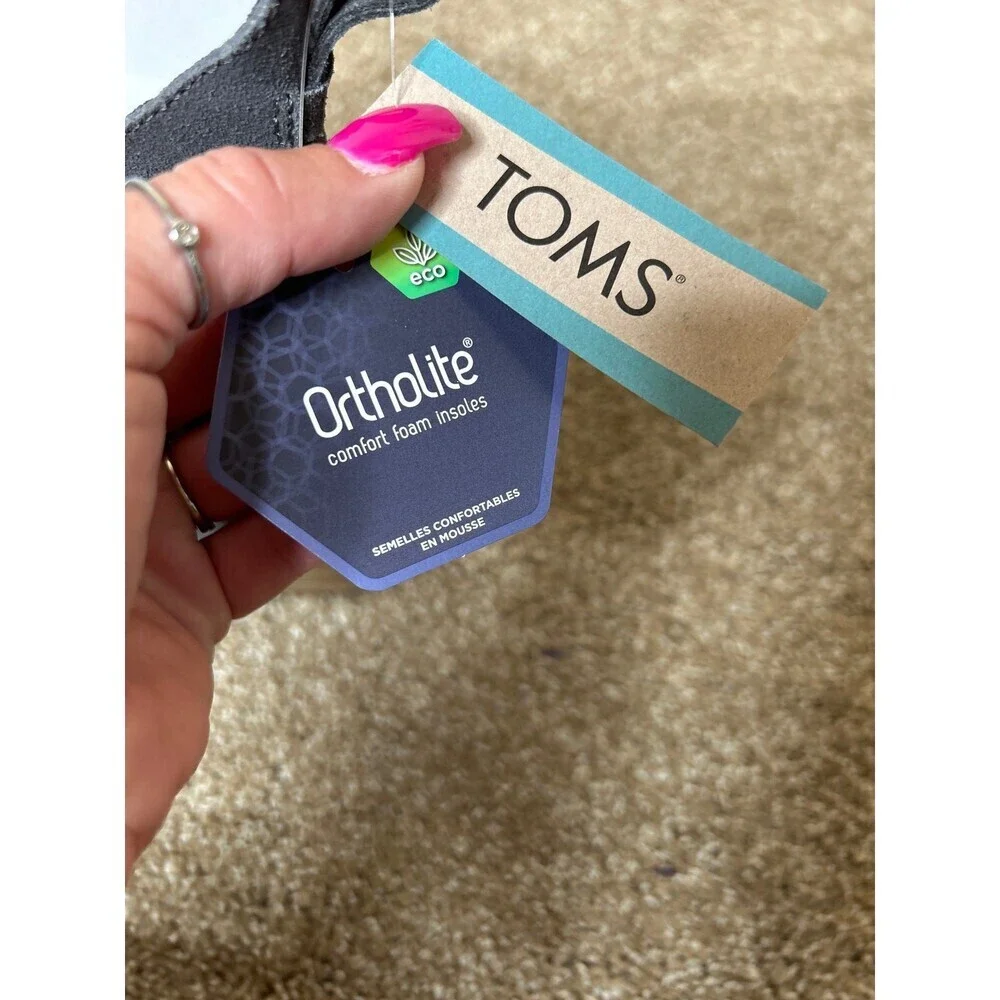 Toms SUTTON WEDGE BOOTIE IN DARK GREY stacked wedge heel NEW SZ 12ankle boots